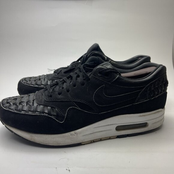 Men Size 8 - Nike Air Max 1 Woven Black Dark Grey 725232-001 (Missing 1 insole) - Picture 3 of 11